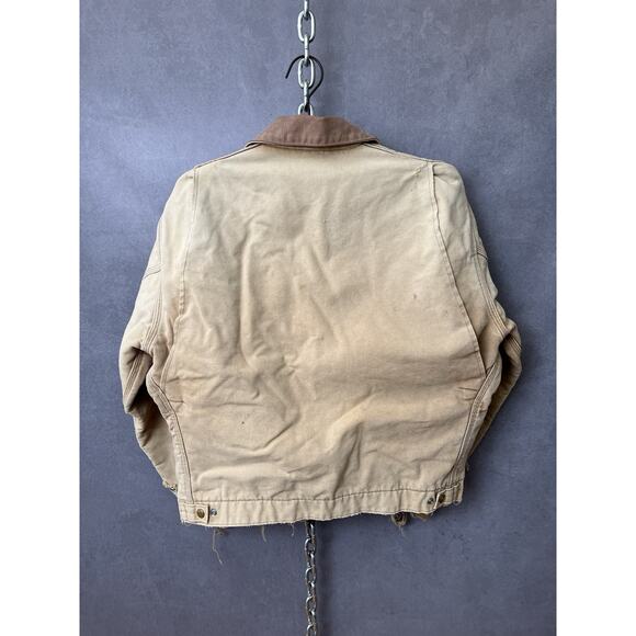 Vintage CARHARTT J01 Brown Detroit Blanket Lined Jacket Size 44 Reg Made in USA - Picture 2 of 9